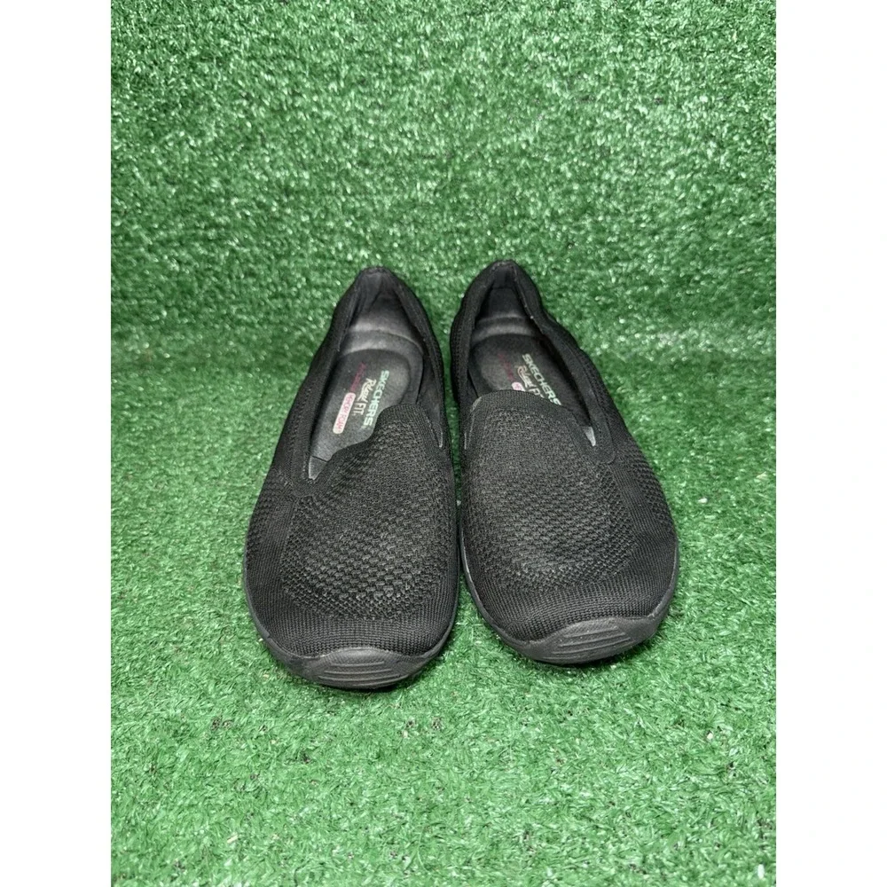Skechers Shoes Womens Size 8.5 Black Reggae Fest Willows Slip On Comfort Sneaker